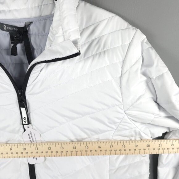 NWT FREE COUNTRY‎ Full Zip White Outside Jacket w/Pockets 513LOF2220 Size M - Picture 6 of 12